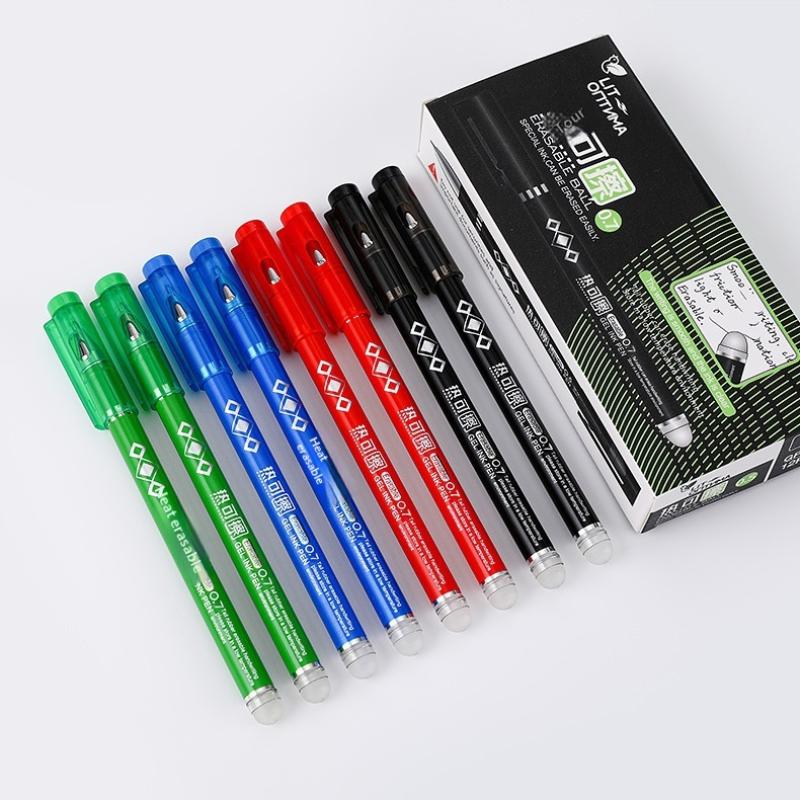 12Pcs Heat Erasable Pen Set 0.7Mm Erasable Gel Pens Bullet Nib Colored Gel Pen Smooth Writing School Office Stationery Supplies