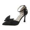Fashion Women's Pointed Bow Sandals Low Heel Stilettos Lightweight Party Shoes Summer Fashion Sexy 2025 New Style