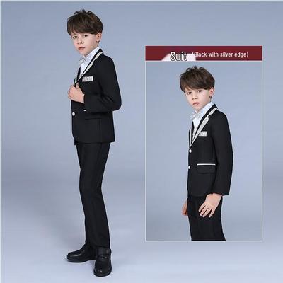 Kinder Anzug: Blumenmädchenkleid & Jungen-Klavierauftritts- oder Hochzeitsmoderationskleidung.