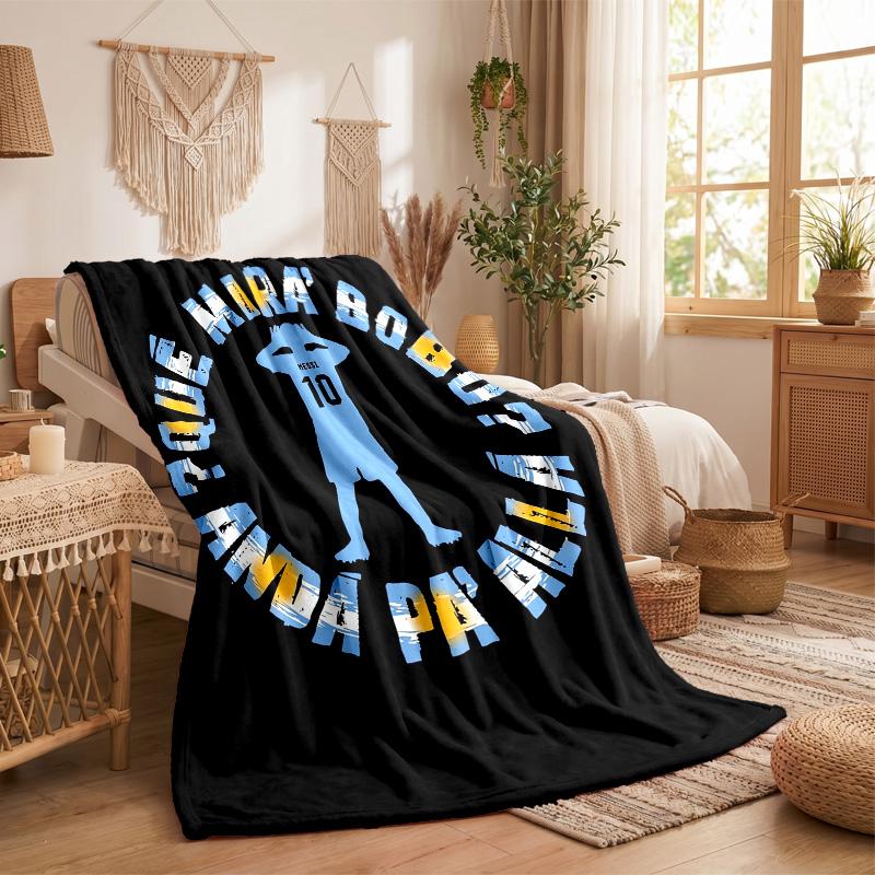 Lionel Messi Print Flannel Blanket Soft Warm Sofa Bed Throw Blanket For Home Office Bedroom