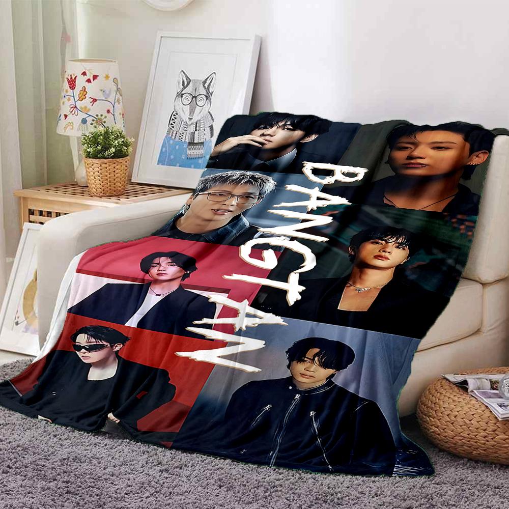 1Pc Bangtan Boys Urban Elegance Blanket Soft Throw Blanket For Home Bedroom Bed Sofa Travel Office Solid Christmas Blanket
