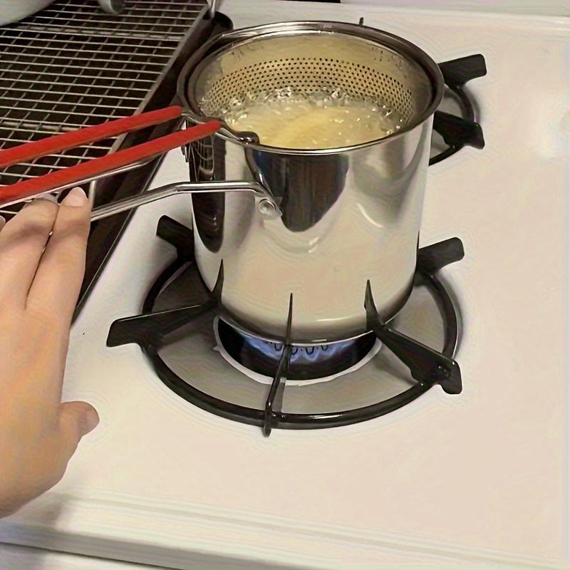 Stainless Steel Gas Fryer with Oil Filter Basket Multi-function Mini Frying Pan for Home Use Oil Saving Design