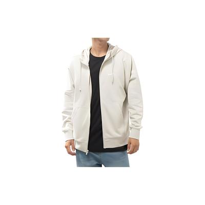 Einfarbiges Kapuzen-Sweatshirt mit Reißverschluss, lange Ärmel, Herren-Oberteile, Weiß BV2649-072