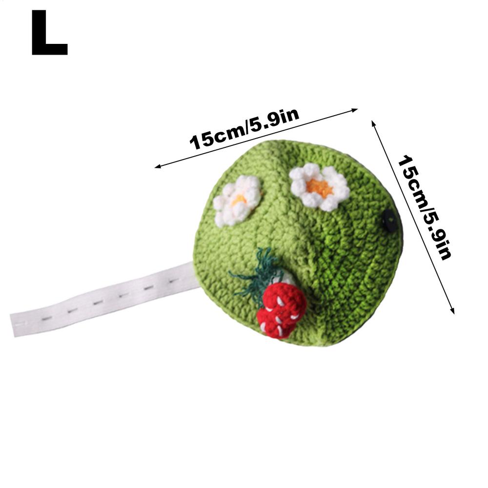 Tortoise Clothes Knitted Cute Adjustable Warm Knitted Tortoise Costume With Flower For Winter Cold Weather Outdoor Indoor