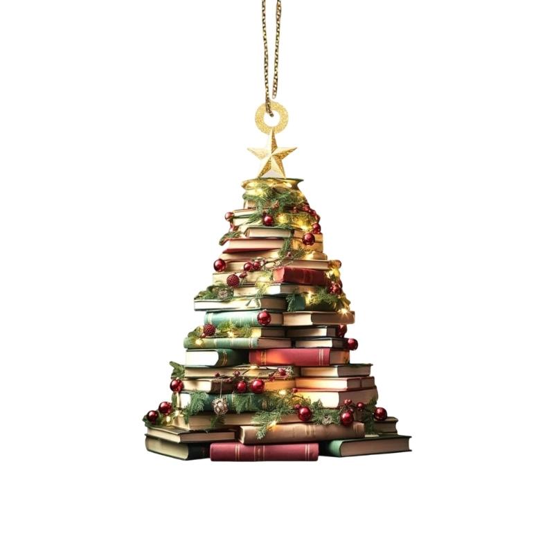 Ornement d'arbre de Noël en acrylique pour voiture Décorations de fête du Nouvel An Styles Idéal pour les thèmes de fête en voiture ou à l'intérieur