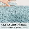 1pz 40*60cm Tappetino da Bagno Blu Morbido e Assorbente in Chenille - Antiscivolo e Asciugatura Rapida Tappeto per Doccia per Bagno di Casa - Lavabile in Lavatrice