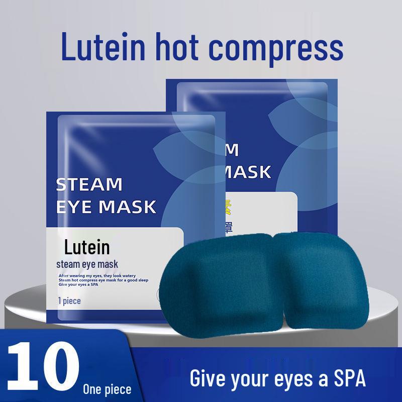 Lutein Steam Eye Mask: Relieves Fatigue & Dryness, Provides Hot Compress & Sleep Shading for Office & Travel
