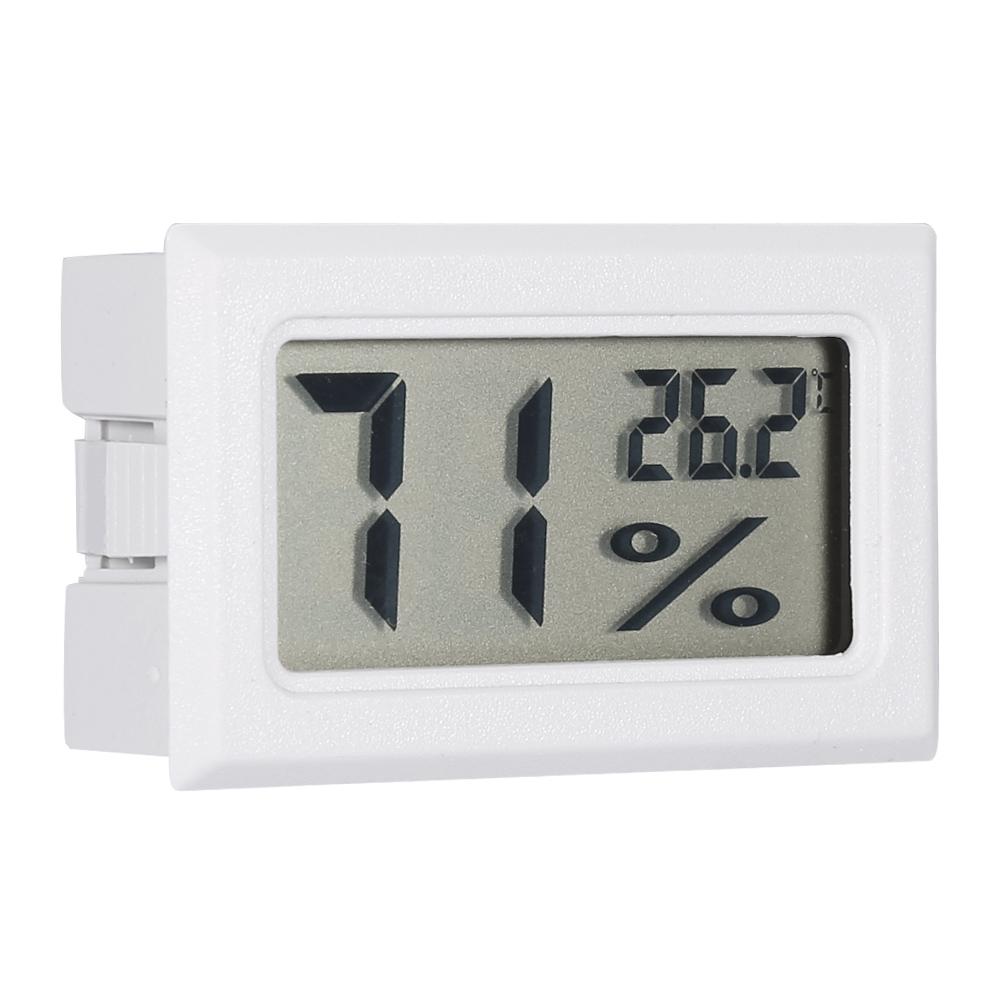 Digital LCD Hygrometer Indoor Thermometer Humidity Monitor for Home, Office, Greenhouse (White)