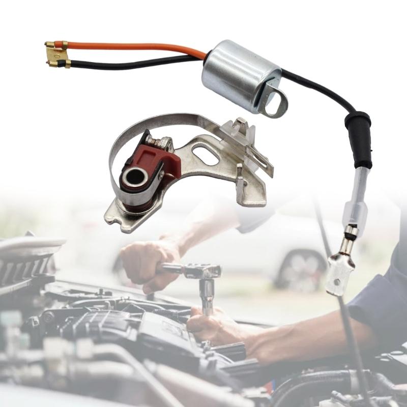 Points Capacitor and Low Voltage Compatible for 45D 45D4 Distributor Ignition Kit Automotive Replacement