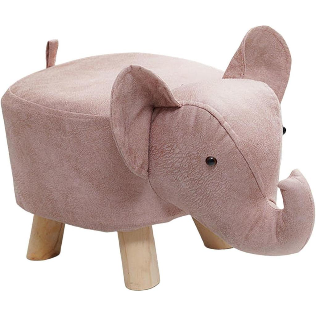 Dyre Fodskammel Elefant Bænk, Bærbar Sko Skiftende Sød Opbevaring, Træ Ottoman Skammel Sofa Te Skammel til Dekoration, Soveværelse, Stuer Indendørs, Blå