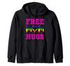 FREE MOM HUGS LGBT Pride Month LGBTQ Rainbow Flag Zip Hoodie