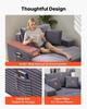 Chaise Lounge Chair, 1240 mm Boneless Chaise Lounge Indoor, Modern Upholstered Oversized Reading Chair with Pillows & Armrests, Sofa Couch Deep Seat