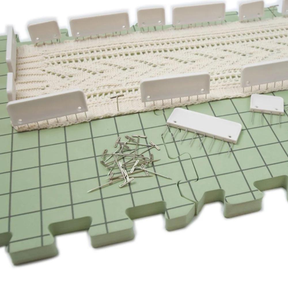 Knitting Blocking Foam Mats Extension Kit Thick Precise Blocking Board For T-Pins DIY Knitting Crochet Grandma Grid Flower Slice