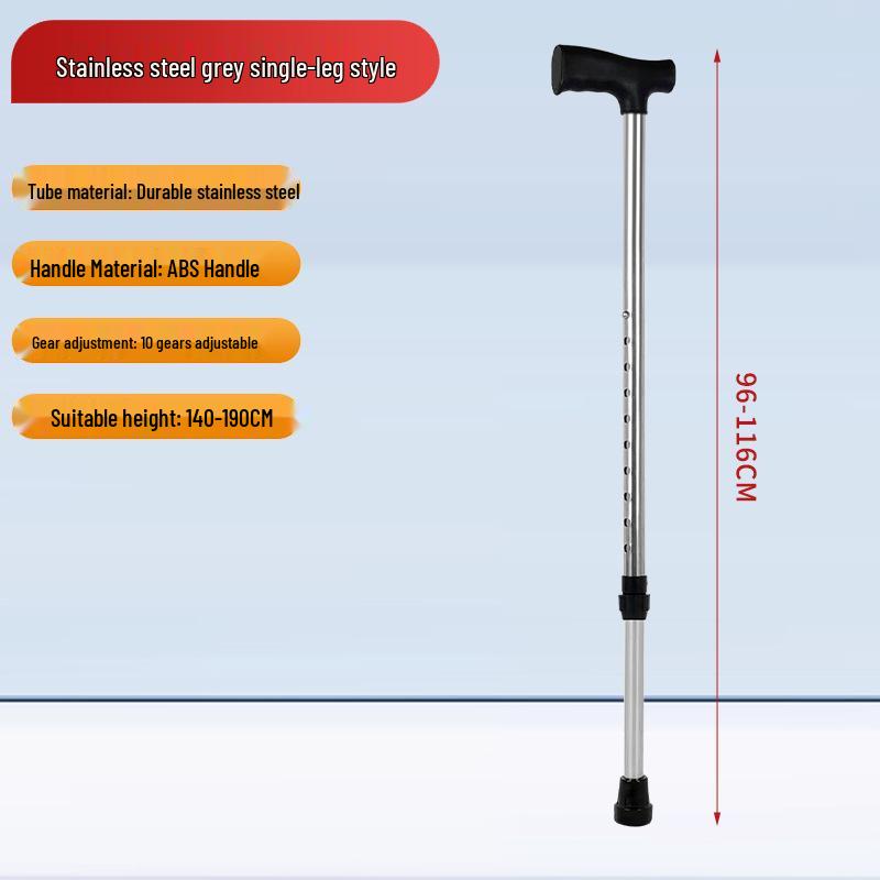 Adjustable Aluminum Alloy Cane for Outdoor Sports and Elderly Support