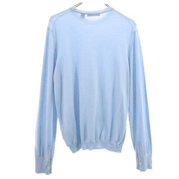RRL Italian Cashmere Blend Long Sleeve Sweater 48 Light Blue Knit Men's Used