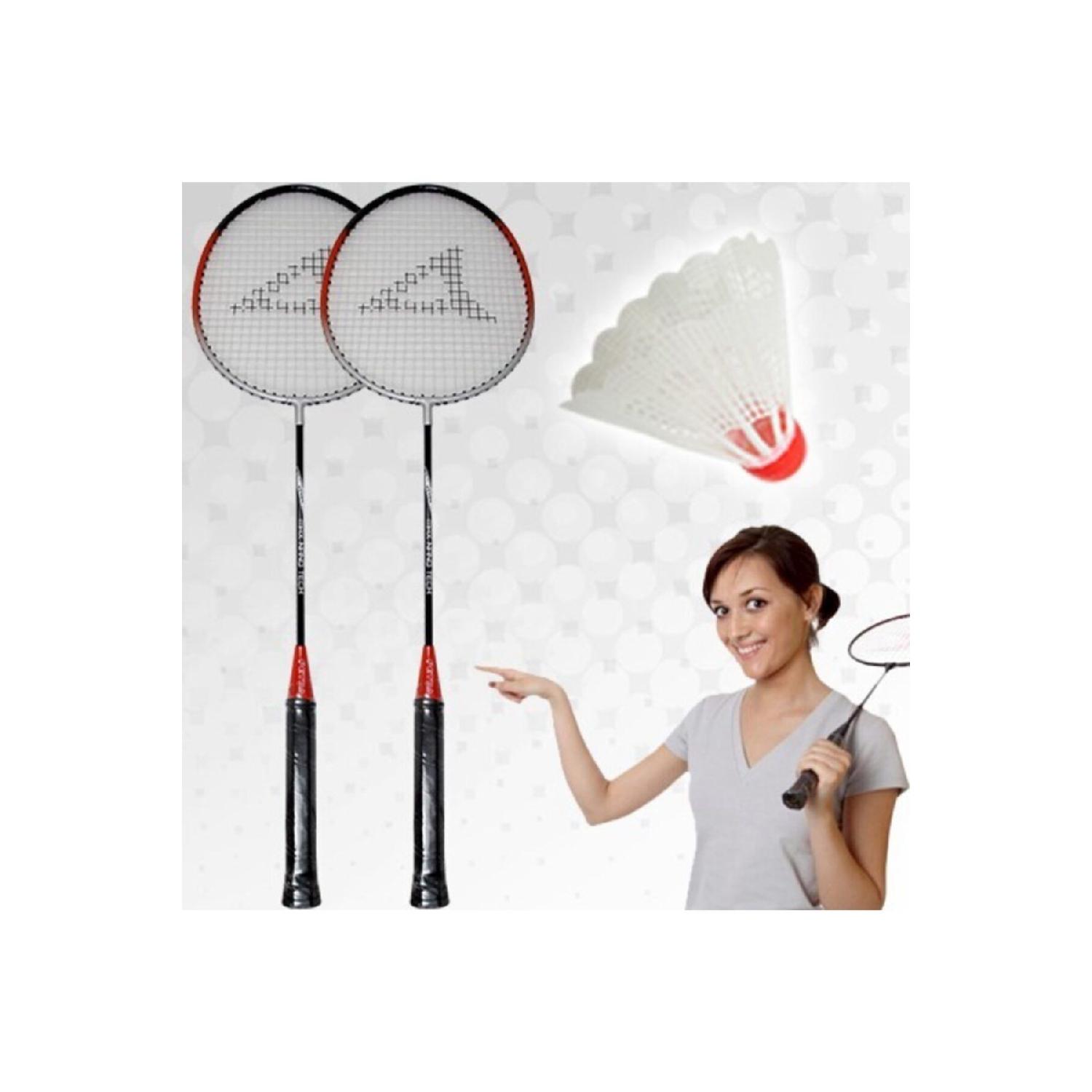 

Набір для бадмінтону 2 ракетки та 1 м яч сірий колір