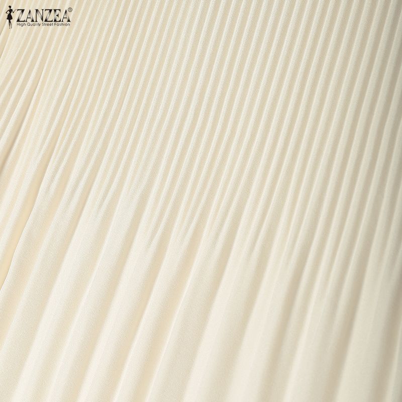 ZANZEA Women Casual Stand Collar 3/4 Sleeve Loose Blouse