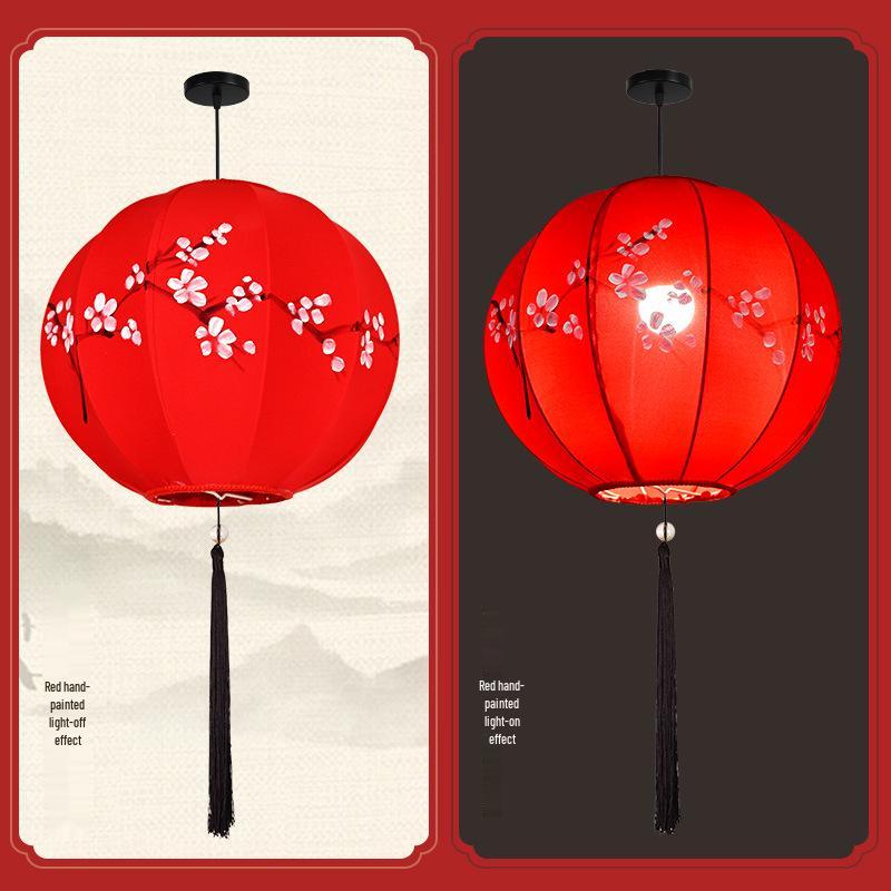 Chinese Style Outdoor Waterproof Colorful Round Lanterns for Scenic Spots and Restaurants
