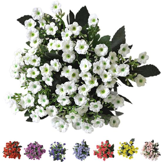 1Pc 6 Branches 36 Heads Simulation Silk Flower Milan DIY Art Wedding Home Decor