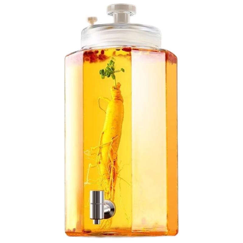 HANDUNYOU Sealed Glass Fermentation Jar with Tap