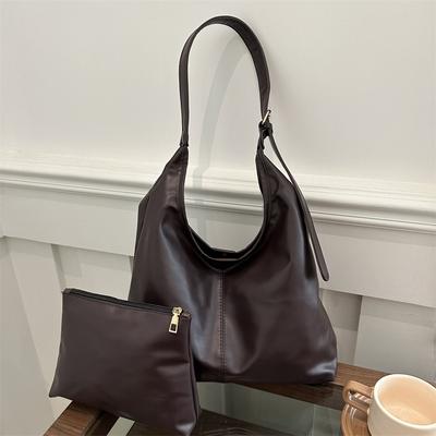 Einfache und lässige Umhängetasche mit großem Fassungsvermögen, weiche Oberfläche, hochwertiges Temperament, Einkaufstasche für Pendler, modische Damentasche.