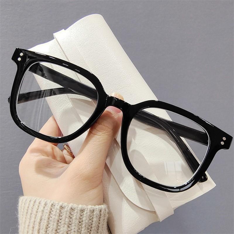 

KLASSNUM Женские очки в стиле ретро, модные, с большой оправой, против синего света, мужские компьютерные очки, блокирующие синий свет, прозрачные декоративные очки