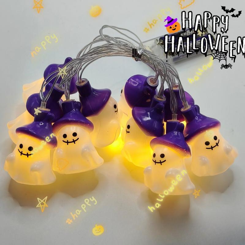 OEING Halloween Skull & Pumpkin LED String Lights