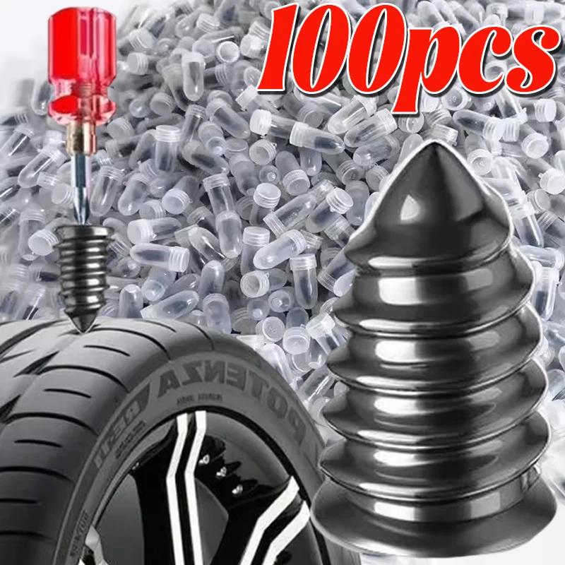 10-100Pcs Car Motorcycle Vacuum Tyre Repair Nails Truck Scooter Bike Tire Puncture Repair Tubeless Tools Car Tire Accessories