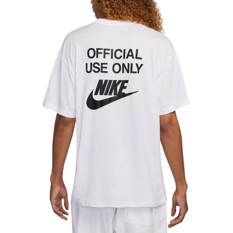 Nike Sportswear As U Nsw Tee M90 Oc Remix Fashion Simple Round Neck Pullover Solid Color Short Sleeve T-Shirt Men Tops White HJ0775100