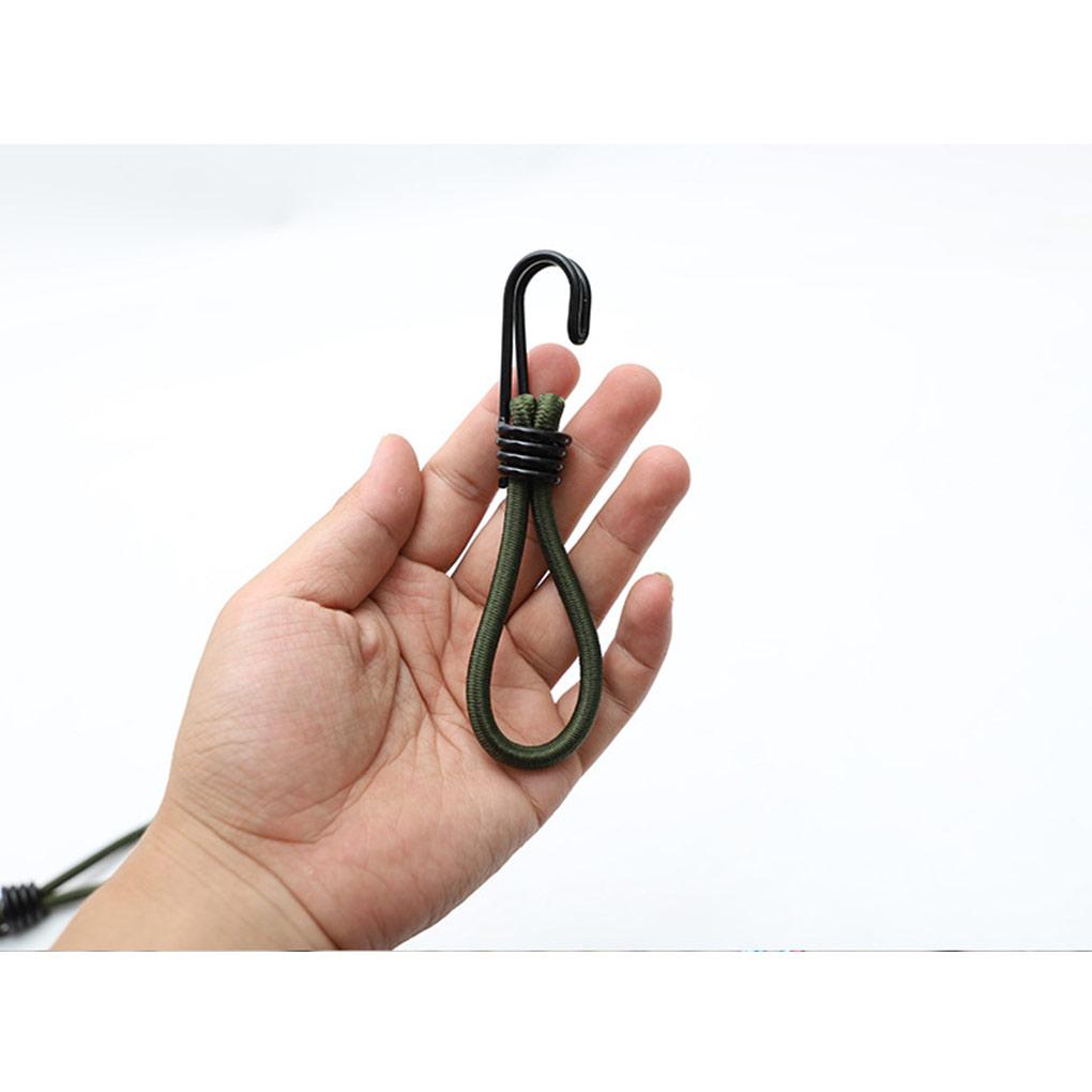 Camping Tent Rope Portable Awning Elastic Cord with Hook Stretch Ropes Fixing Fastener for Outdoor Climbing Fishing