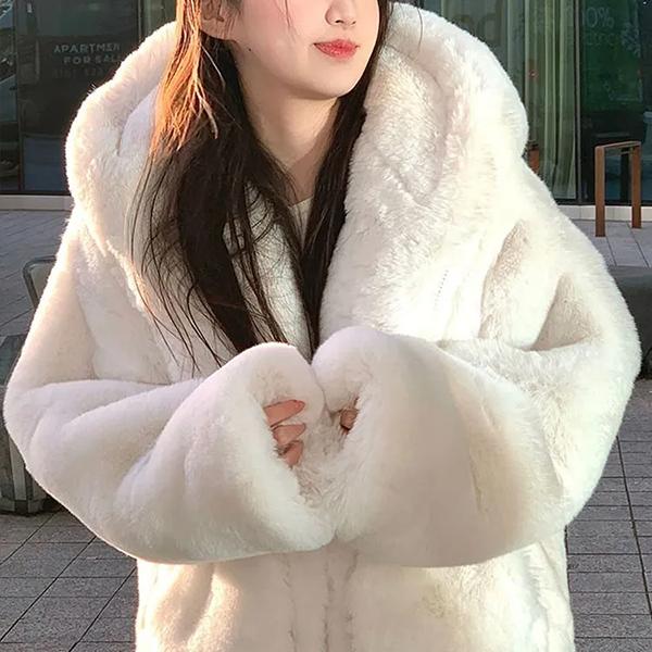 

WTEMPO Однотонные куртки на молнии из искусственного меха Женские Зимние Ветрозащитные Холодостойкие Средней длины Толстые Пушистые Плюшевые Куртки L слоновая кость