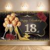 18. Geburtstag Dekorationen Jahre Alt Glitzer Ballons Party Hintergrund Geburtstag Kulisse Für Event Dekor Außen Innen