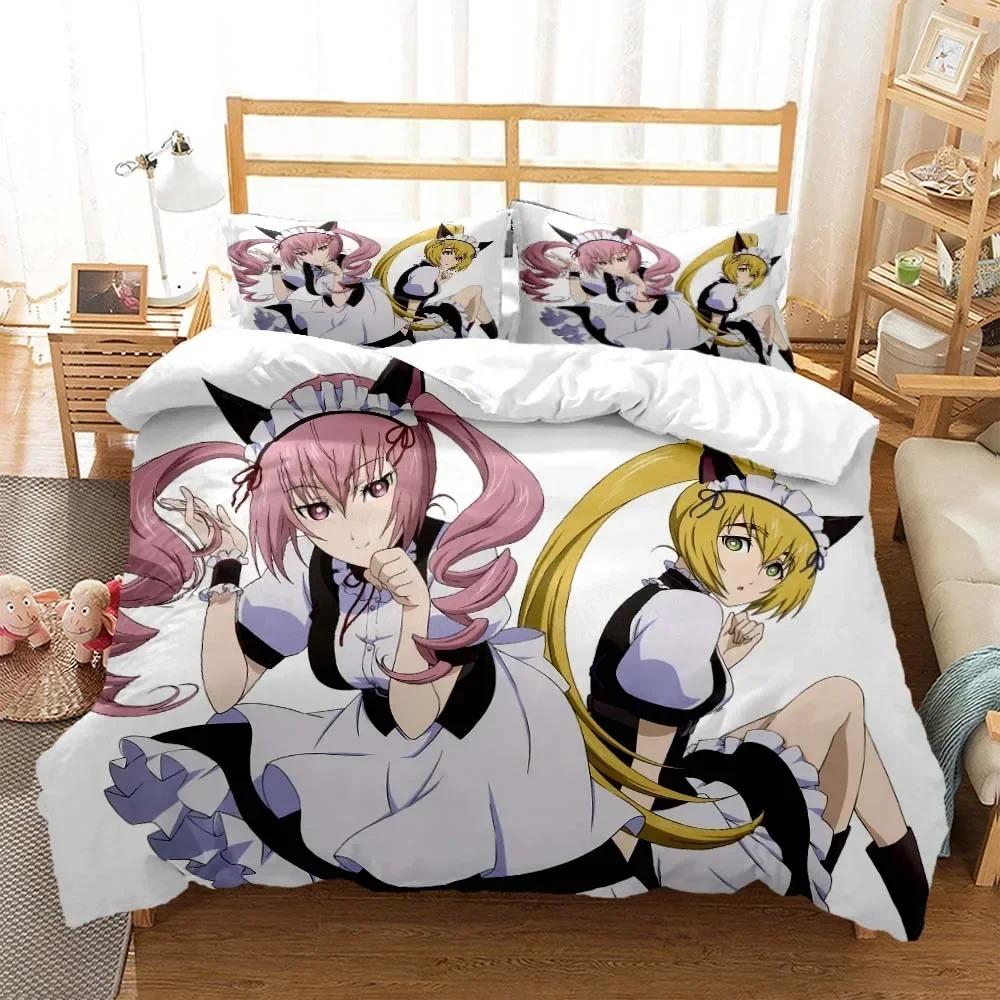 Comforter Steins Gate Digital Printed Polyester Bedding Set For Boys And Girls Three Piece Comfortable Soft Couple Gift Bedding Set