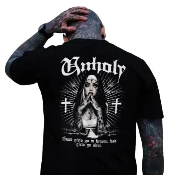 UNHOLY Tattooed Nun Unisex T-shirt M