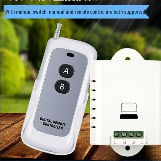 AC 220V Single-Circuit Lamp Controller with Long-Distance 2-Key Remote