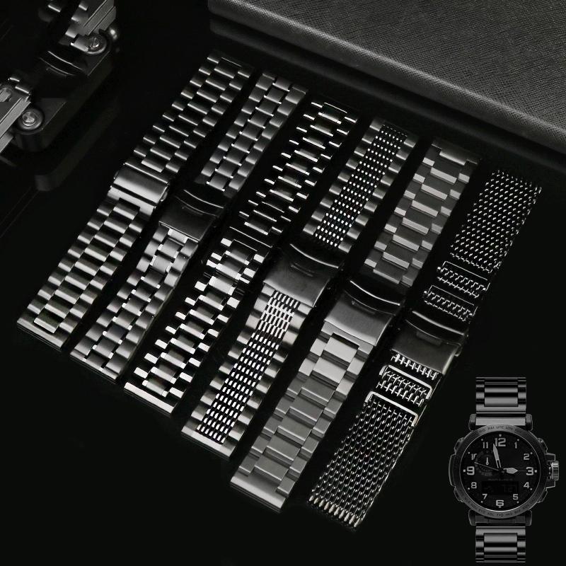 24mm Solid Stainless Steel Watch Strap For Casio PROTREK Series PRW-6600 PRG-600Y PRG-650 PRG-600 Men's watch accessories