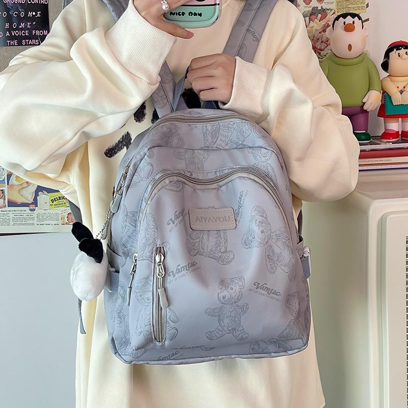 Mini backpack niche Japanese Korean version lightweight small schoolbag printed college style simple girl small backpack