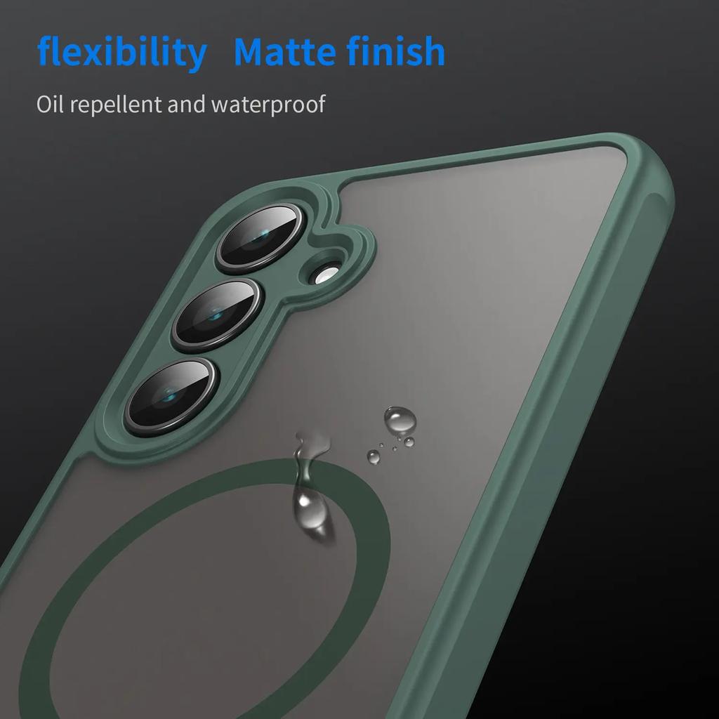 Magnetic Phone Case For Samsung Galaxy S25 Fe,Matte Shockproof Hybrid Phone Cover For Samsung Galaxy S25 Fe
