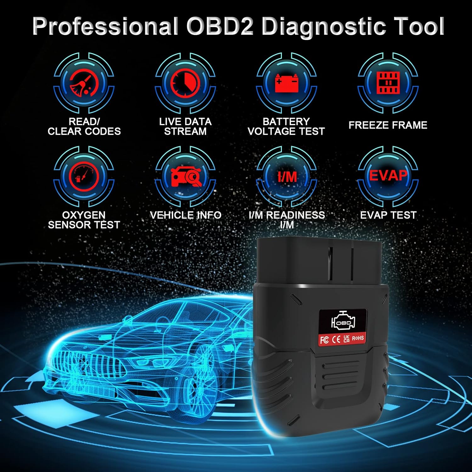 OBD2 Сканер Bluetooth SinoTrack Автомобильный Диагностический Сканер Проверка Кодов Ошибок Check Engine Беспроводной Авто Код Ридер для iOS и Android Совместим со всеми