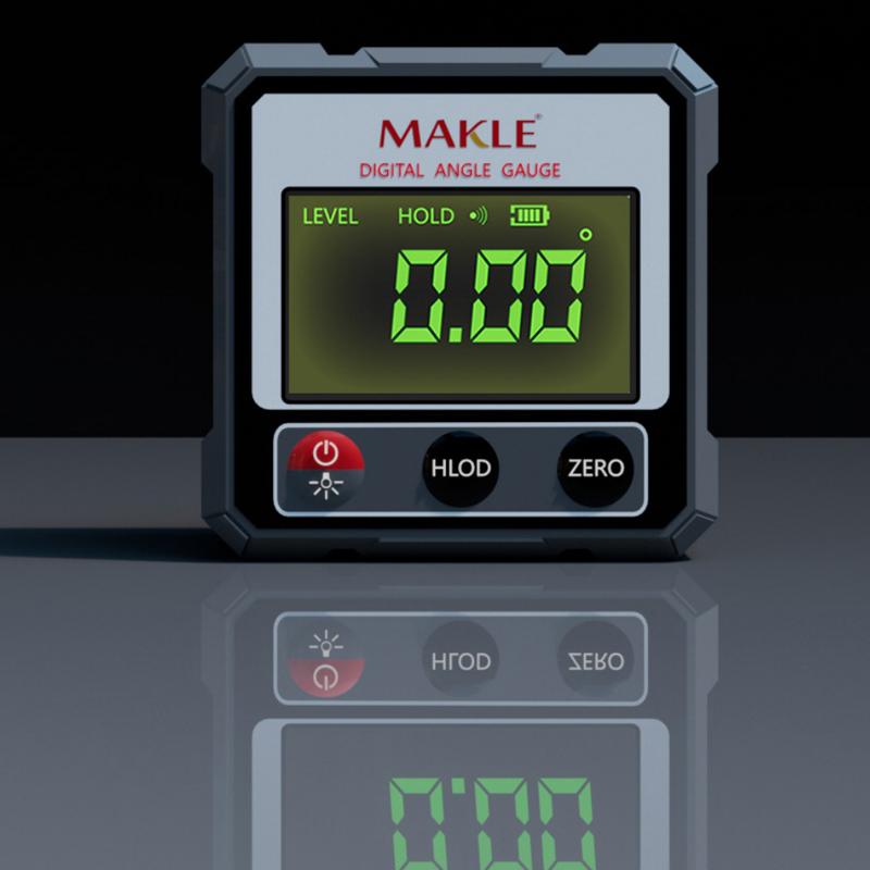 Laser Level Ruler    2-side Laser Digital Protractor InclinometerInclinometer Magnetic Base Goniometer Magnet Angle Finder