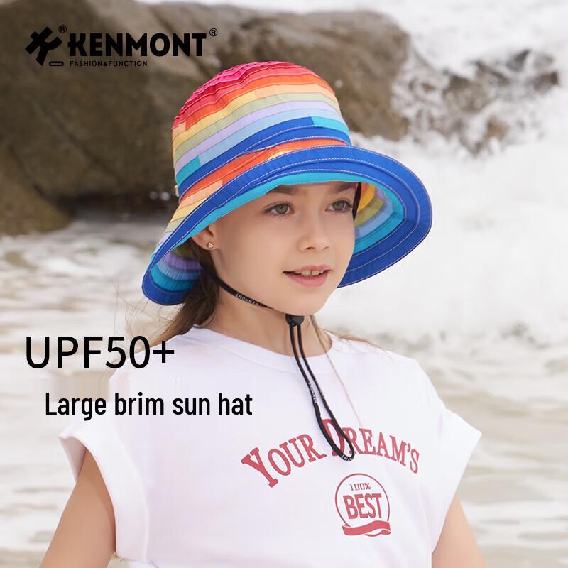 Kenmont Children s Foldable Rainbow Stripe Sun Hat