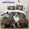 Floral Art Animals Pattern Bedding,Quilt Set Quilt Cover Pillowcase Home Birthday Gift (1 * Duvet Cover + 2 * Pillowcase, Without Core)