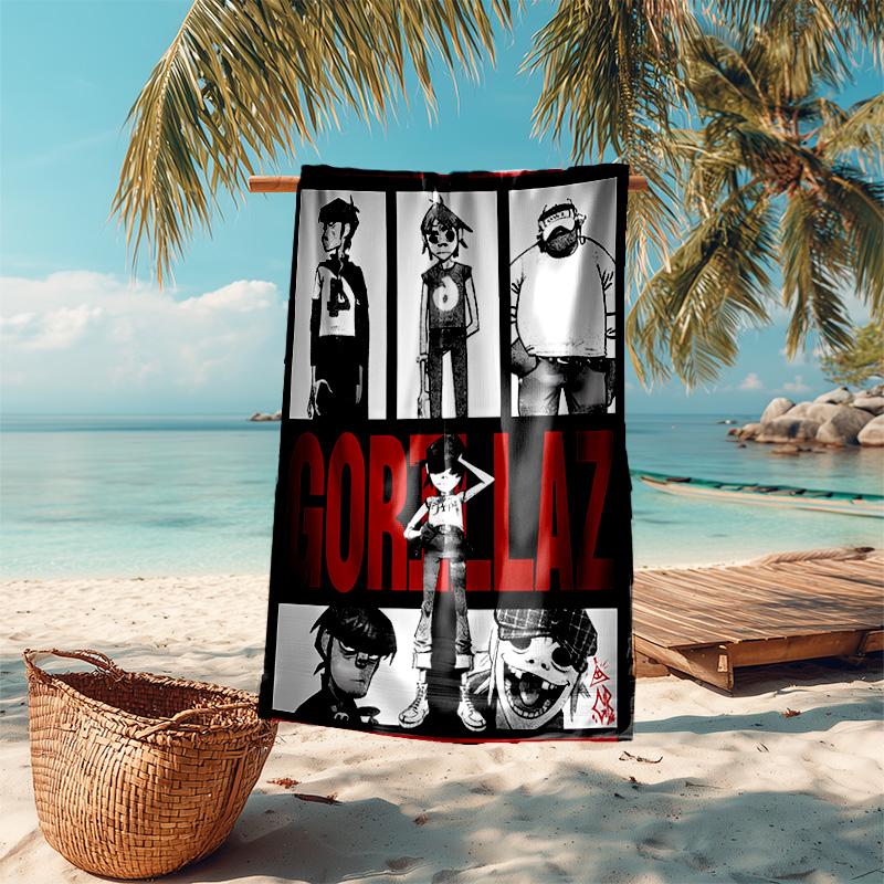 Proof Beach Towel with Gorillaz Band Pattern - Soft,absorbent,quick-drying,machine Washable - Perfect for Swimming,camping,bathing