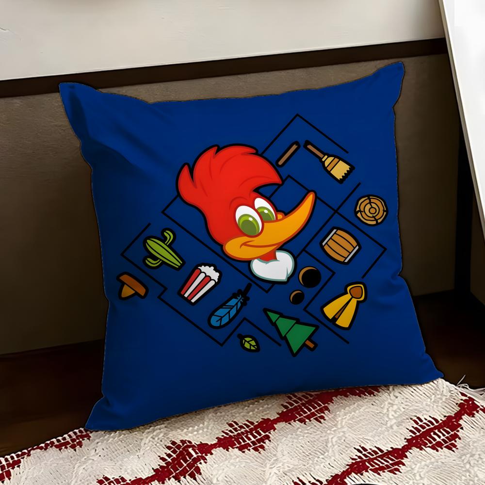 

WWoody WWoodpecker Anime Cushion Cover Reversible Soft Durable Pillow Cover Home Car MultiScene Use for Daily Comfort 30X30cm