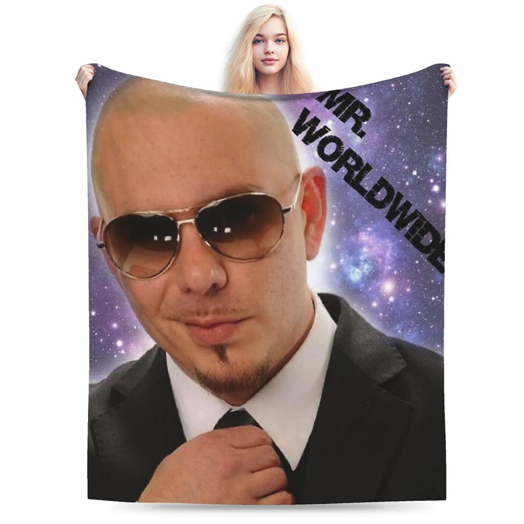 Mr Worldwide Pitbull Sänger Decke Samt Dekoration Dollar Live Lache Liebe Dünne Überwurfdecke für Bettwäsche Schlafzimmer Tagesdecke