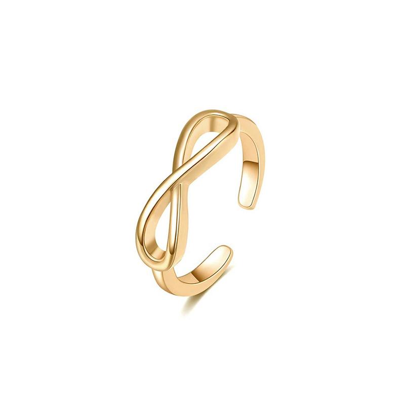 Adjustable 18K Gold Toe Rings For Women Beach Open Toe Rings Flower Arrow Tail Pinky Band Rings Barefoot Foot Jewelry
