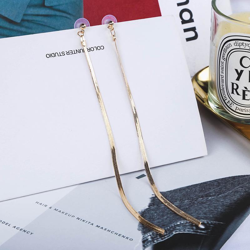 LATS 2022 Boucles d'oreilles pendantes à pompons longs à fil, barrette arquée brillante coréenne vintage, pour femmes, mode géométrique, zircon, pendantes