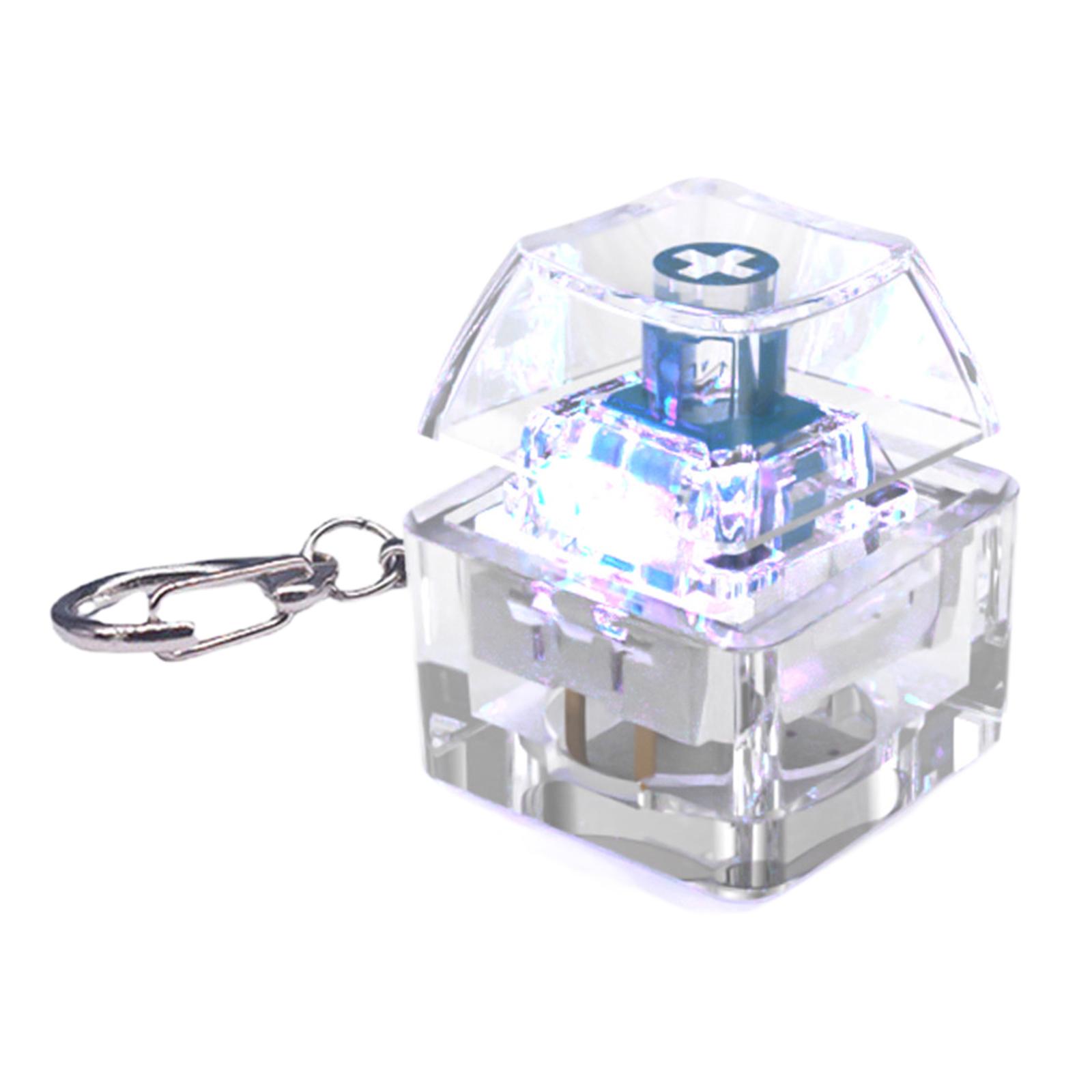 

1-клавишный механический тестер колпачков для клавиш брелок со светодиодной подсветкой для снятия стресса и расслабления для дома или офиса D