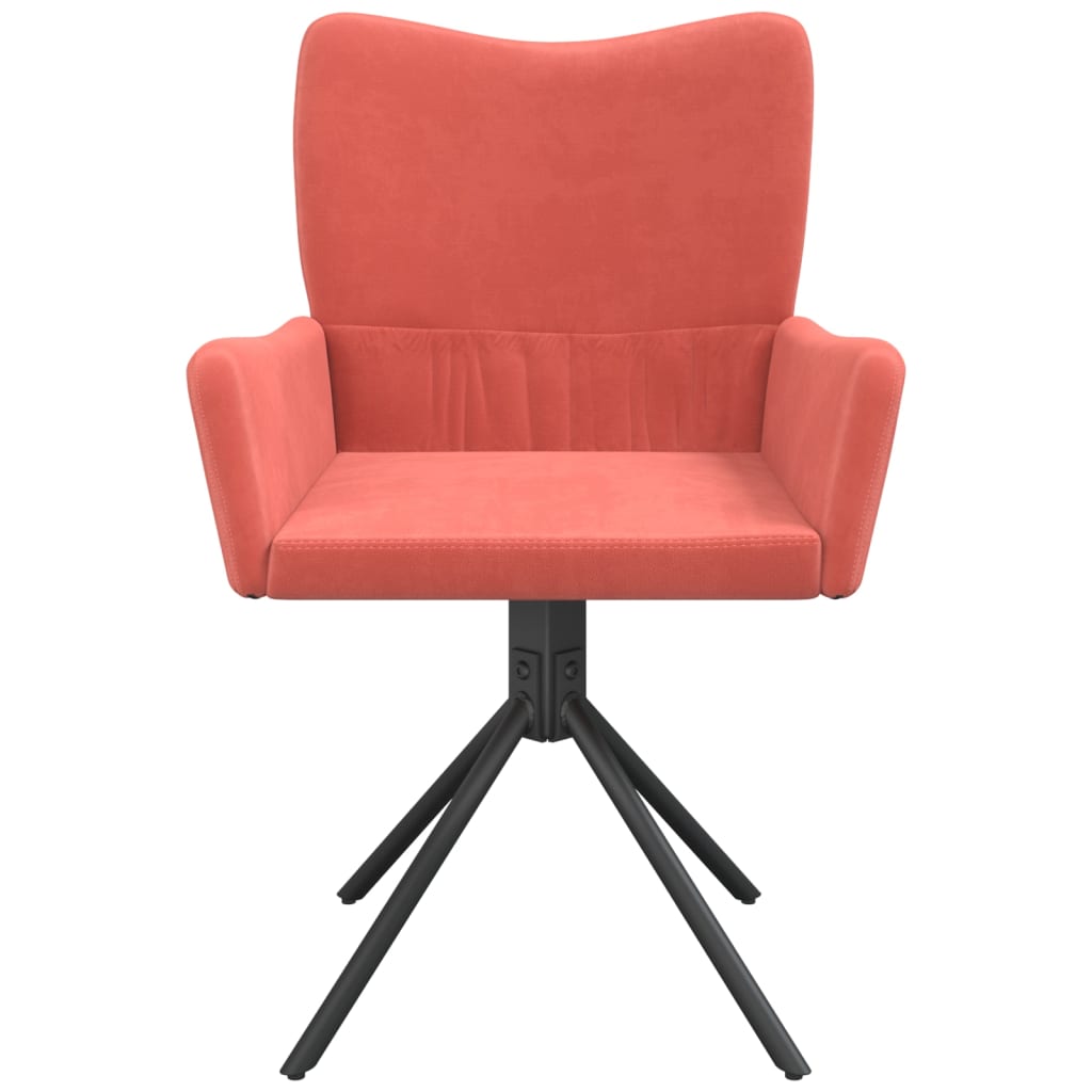 Dining Room Chairs 2 Pcs Swivel Pink Velvet