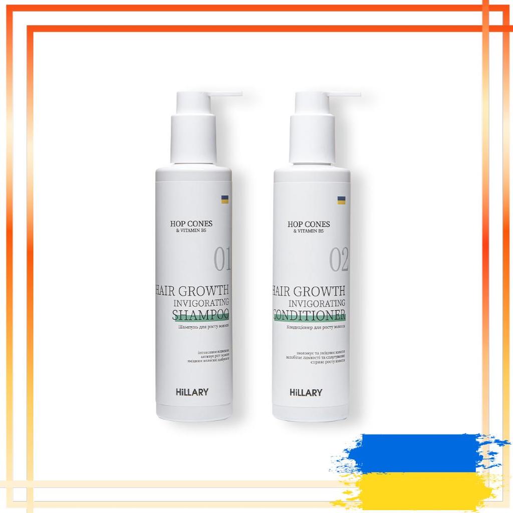 Šampon + kondicionér pro růst vlasů Hillary Hop Cones & B5 Posilující růst vlasů